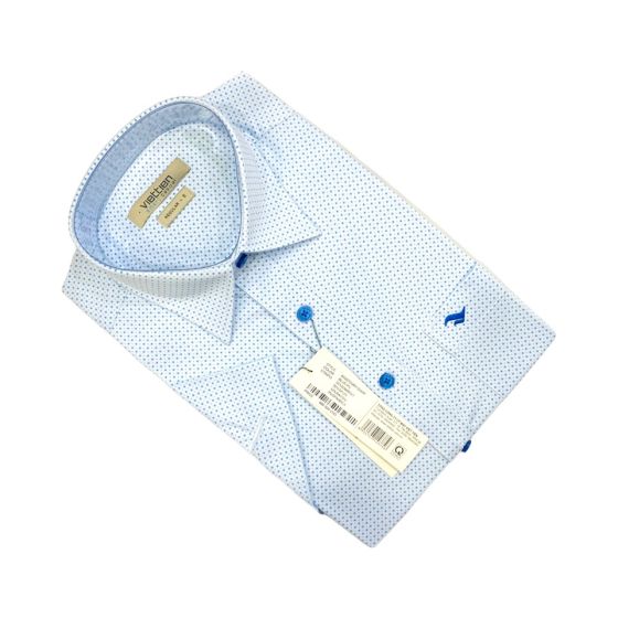 Áo sơ mi việt tiến vạt ngang 